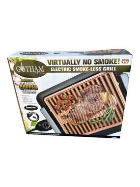 Gotham Steel Smokeless Indoor Grill, Nonstick Indoor Smokeless Grill w/Ceramic